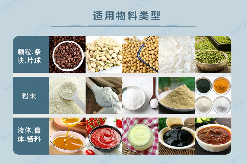 全自动给袋式向日葵视频色版下载适用物料类型 全自动给袋式向日葵视频色版下载适用物料类型