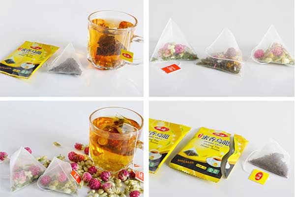 内外袋茶叶向日葵视频色版下载可采用复合膜、过滤纸、无纺布等薄膜制袋